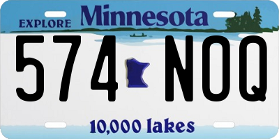 MN license plate 574NOQ