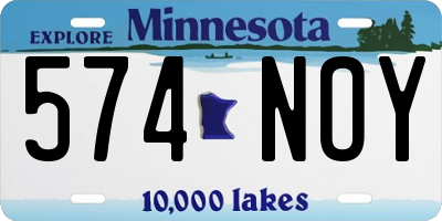 MN license plate 574NOY