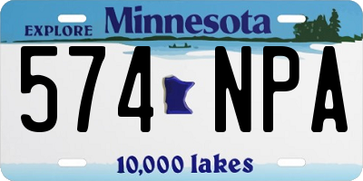 MN license plate 574NPA