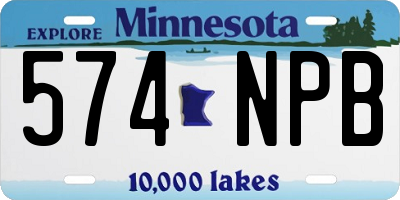 MN license plate 574NPB