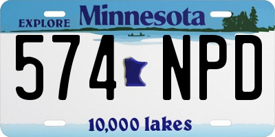MN license plate 574NPD