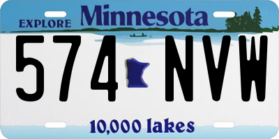 MN license plate 574NVW