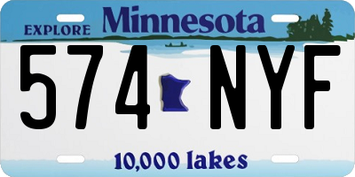 MN license plate 574NYF