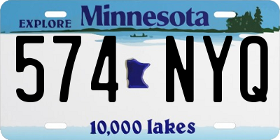 MN license plate 574NYQ