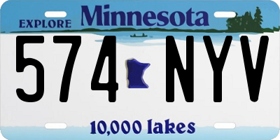 MN license plate 574NYV