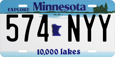 MN license plate 574NYY