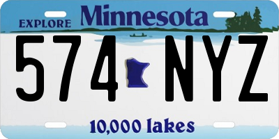 MN license plate 574NYZ