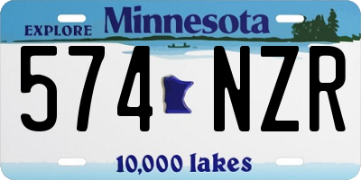 MN license plate 574NZR