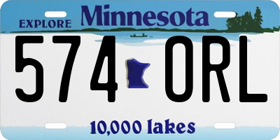 MN license plate 574ORL