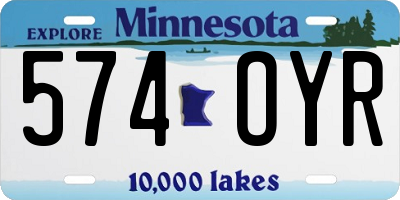 MN license plate 574OYR
