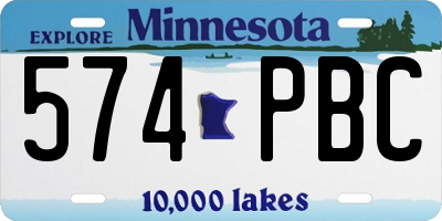 MN license plate 574PBC