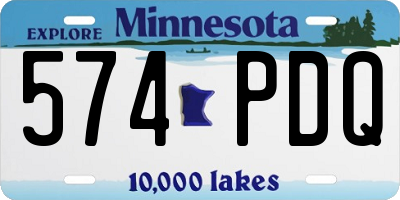 MN license plate 574PDQ