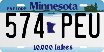 MN license plate 574PEU