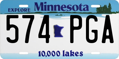 MN license plate 574PGA