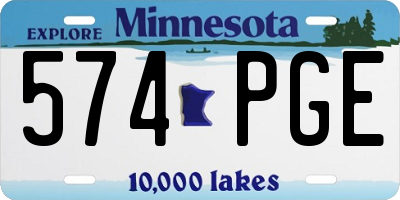 MN license plate 574PGE