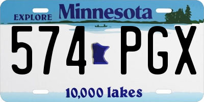 MN license plate 574PGX