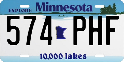 MN license plate 574PHF