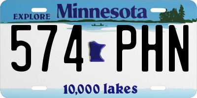 MN license plate 574PHN