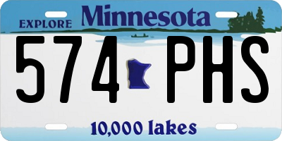 MN license plate 574PHS