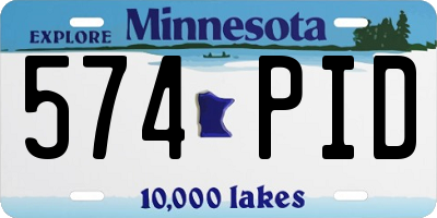MN license plate 574PID
