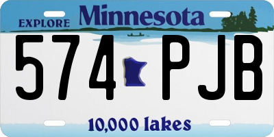 MN license plate 574PJB