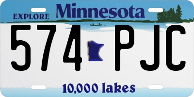 MN license plate 574PJC