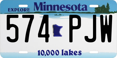 MN license plate 574PJW
