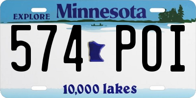 MN license plate 574POI