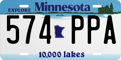 MN license plate 574PPA