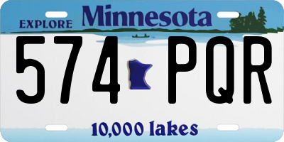 MN license plate 574PQR