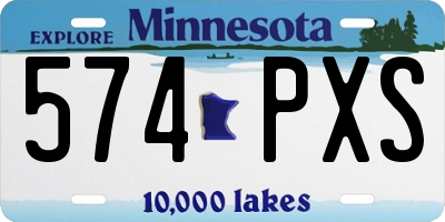MN license plate 574PXS