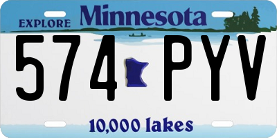 MN license plate 574PYV