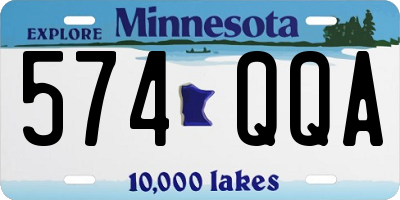 MN license plate 574QQA