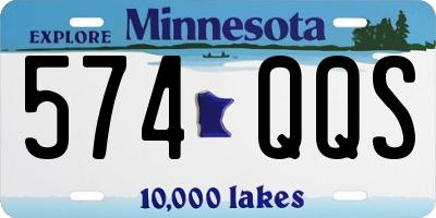 MN license plate 574QQS