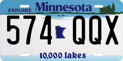 MN license plate 574QQX