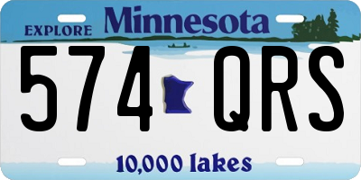MN license plate 574QRS