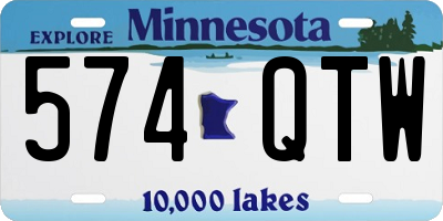 MN license plate 574QTW