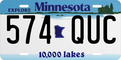 MN license plate 574QUC