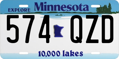 MN license plate 574QZD