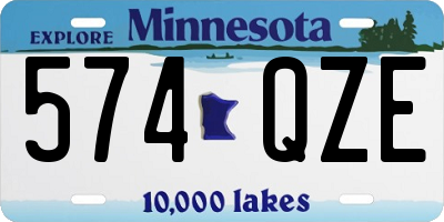 MN license plate 574QZE