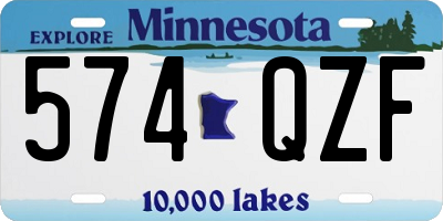 MN license plate 574QZF
