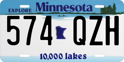 MN license plate 574QZH