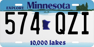 MN license plate 574QZI