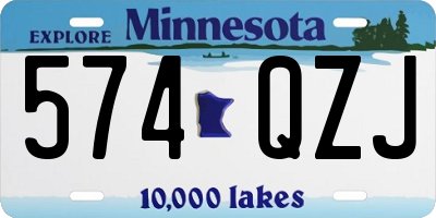 MN license plate 574QZJ