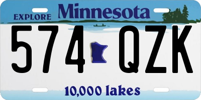 MN license plate 574QZK
