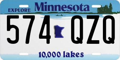MN license plate 574QZQ