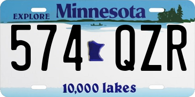 MN license plate 574QZR