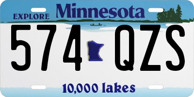 MN license plate 574QZS