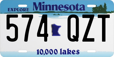 MN license plate 574QZT
