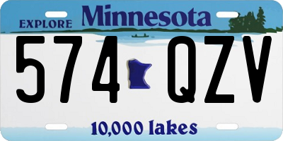 MN license plate 574QZV